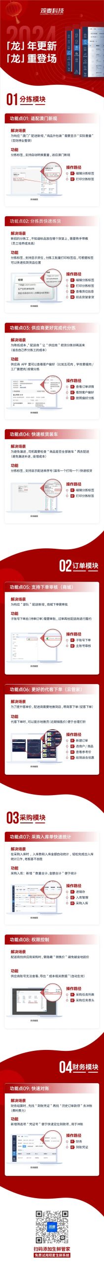 龙年升级 | 4大模块9大亮点功能，让采购、分拣、订单工作焕然一新